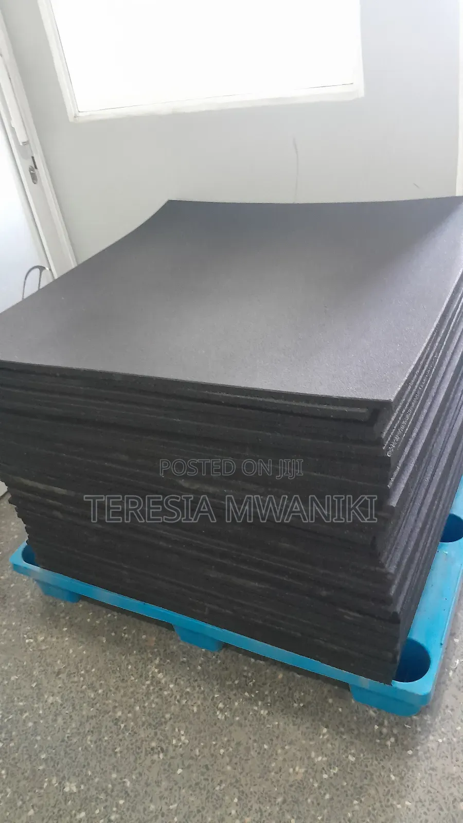 1mx1m  Rubber Mats [ Sparkled  Blue]