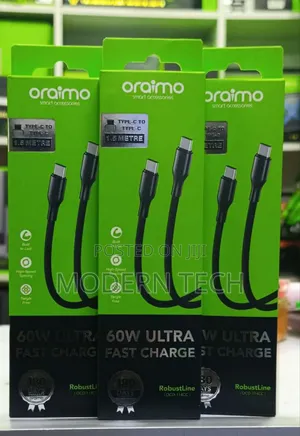 Oraimo 3a 60w Fast Charging Type-C to Type-C Cable 1m