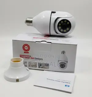 V380pro Bulb Camera With Motion Detection and Tracking