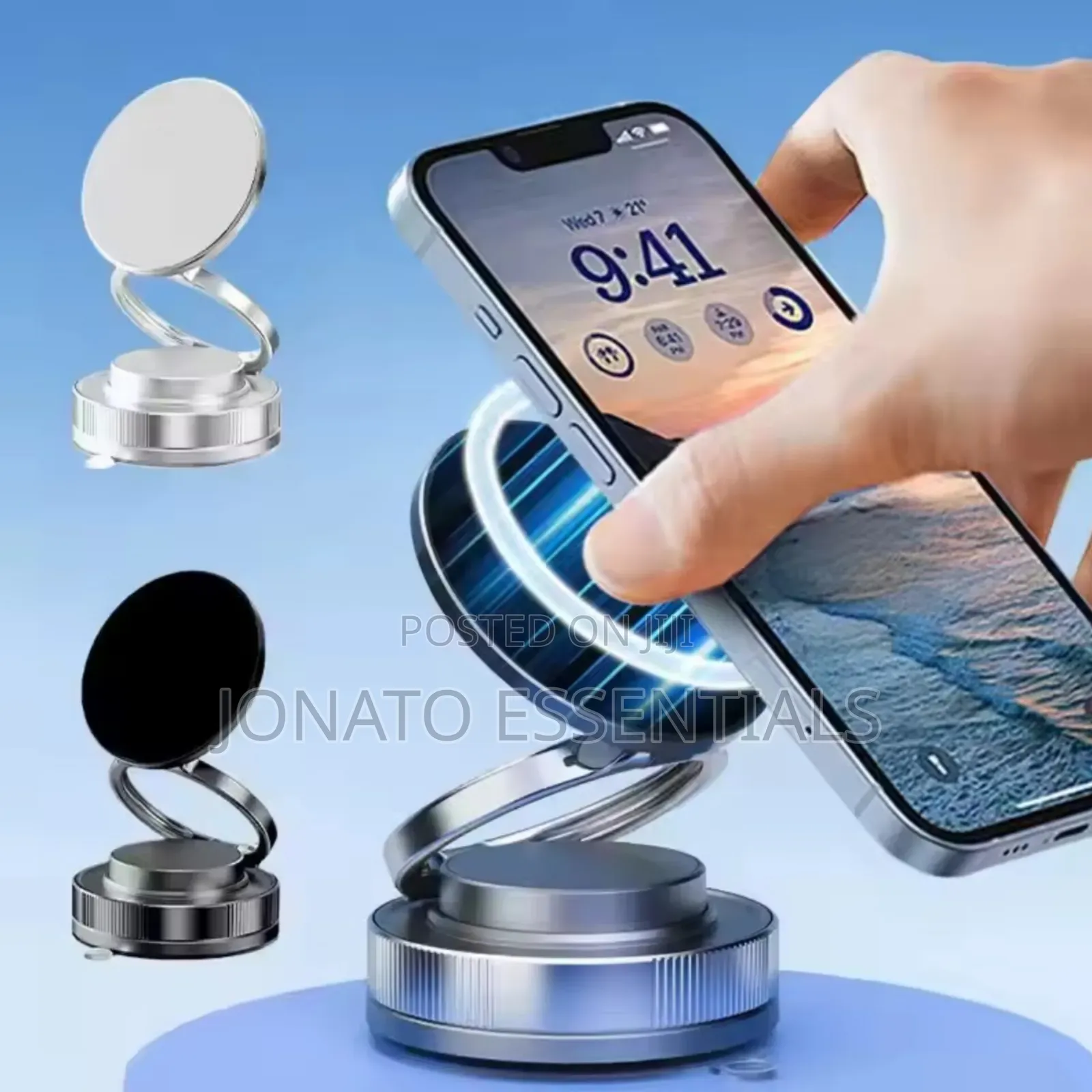 360° Rotating Magnetic Phone Holder, Foldable Retractable
