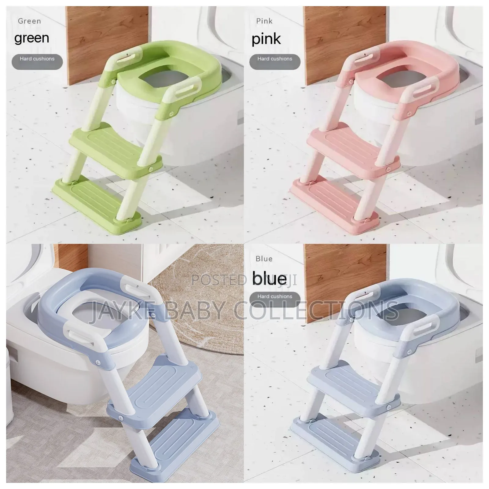 Adjustable Toddler Potty Training Seat With Step Cushion