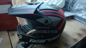 Offroad Riding Helmet - Red and Black Sports Helmet