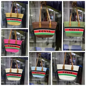 Kenyan Flag Colors New Wooven Summer Bag_yu