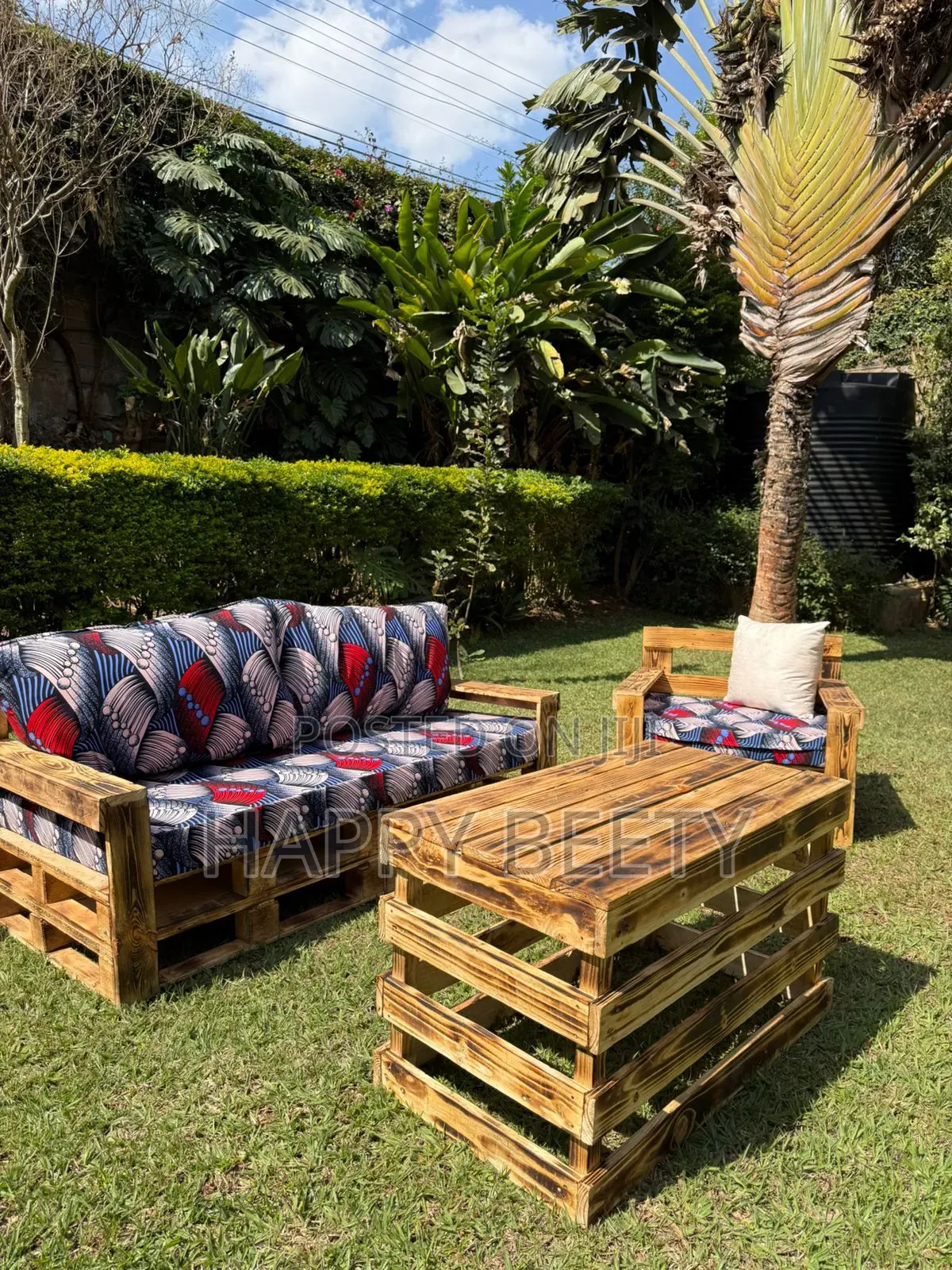 African Print Customizable Pallet Cushions