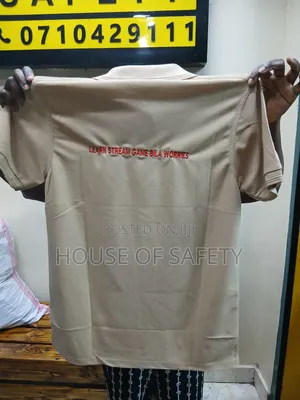 Branded Beige Polo Back and Front