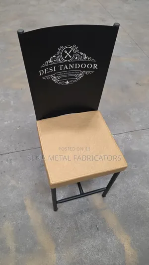 Hotel Seat Black Laser-Cut Design and With Gold Cushion
