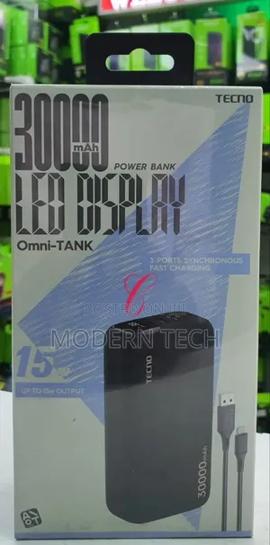 Tecno Omni Tank Powerbank 30000mah