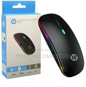 Hp Mouse W10 Dual Mouse Wireless Bluetooth RGB for Macbook, Laptop, Pc