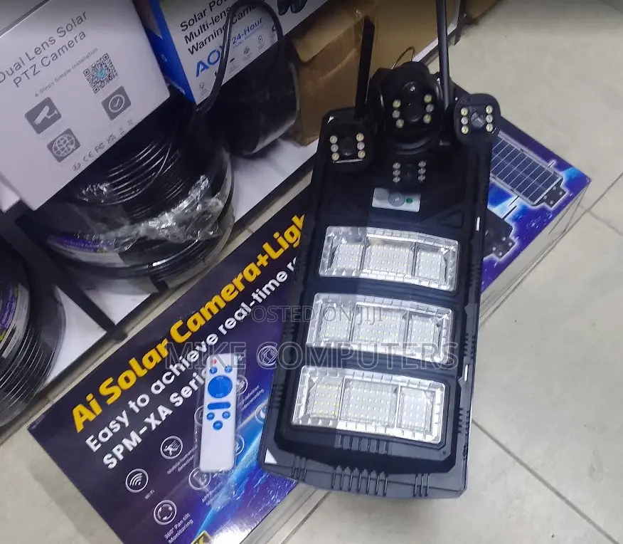 3in1 Ai 4g CCTV Camera + 450 Solar Security Streetlight