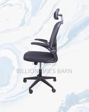 Grey Ergonomic Office Chair | Quiet-Roll Swivel Base