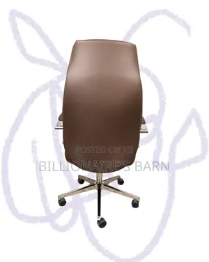 Durable Brown Executive Leather Office Chair | Adjustable Height
