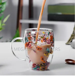 Double Wall Glass Cup/Coffee Cup With Handle