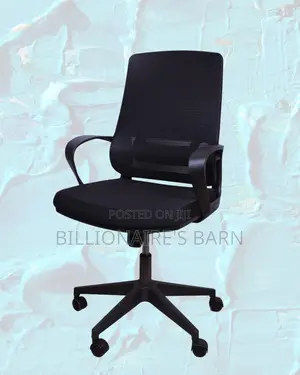 Quiet-roll Black Ergonomic Mesh Office Chair