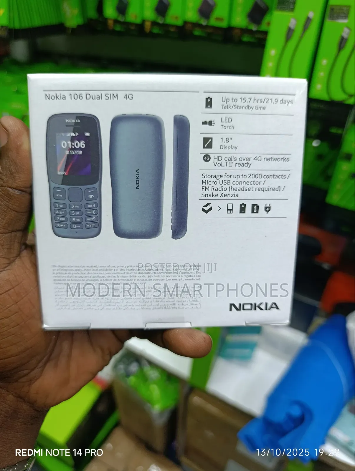 New Nokia 106 Black
