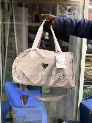 Peach Gym Bags Quality Material With a Shoe and Wet Clothe Compartment
