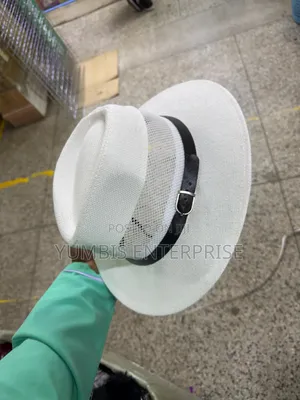 White Straw Panam Hat for Men