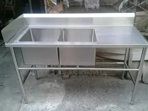 Double Bowl Sink*( Stainless Steel Commercial Double Bowl Kitchen Sink