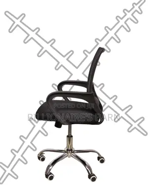 Sleek Secretarial Mesh Office Chair — Strong Stable Base