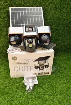 V380 4g Triple Lens Floodlight Solar PTZ Camera , V380 4g Triple Lens