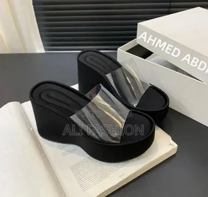 Clear Wedge Sandals