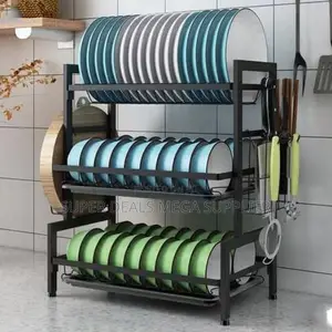 Modern 3- Layer Dish Drying Rack High Quality Stainless Steel