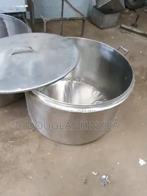 Stainless Steel Commercial Energy Saving Jiko Sufuria 200ltrs