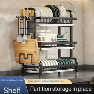 Heavy Duty Stainless Steel Dish Rack 3- Layer Space-Saver