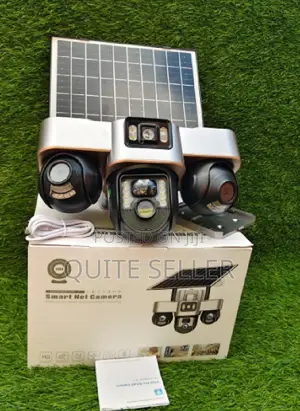 Intelligence V380 Triple Lens Security Solar Camera With 4g CCTV Cam