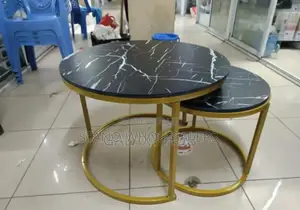 Black Marble 2pcs Nesting Table