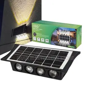 Solar Wall Lamp 8leds Outdoor Waterproof Solar Powered Light Up Down