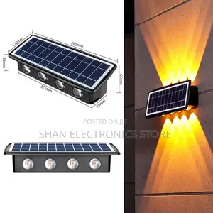 Up and Down 8 Led Solar Wall Lights Waterproof Outdoor Use