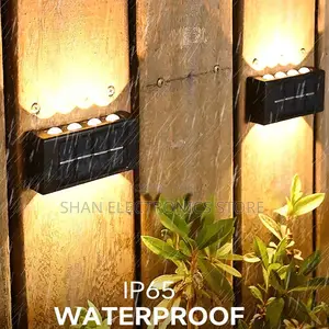 Fence Lights Solar Powered Up Down Solar Wall Lamp 8 Led