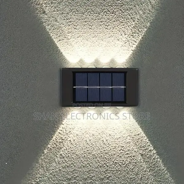 Outdoor Decorative Solar Wall Lights Up Down 8 Led Solar Wall Lights