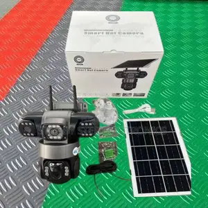 V380pro 4g Solar Outdoor CCTV Camera With 4 Lens and 12mp Hd Recording