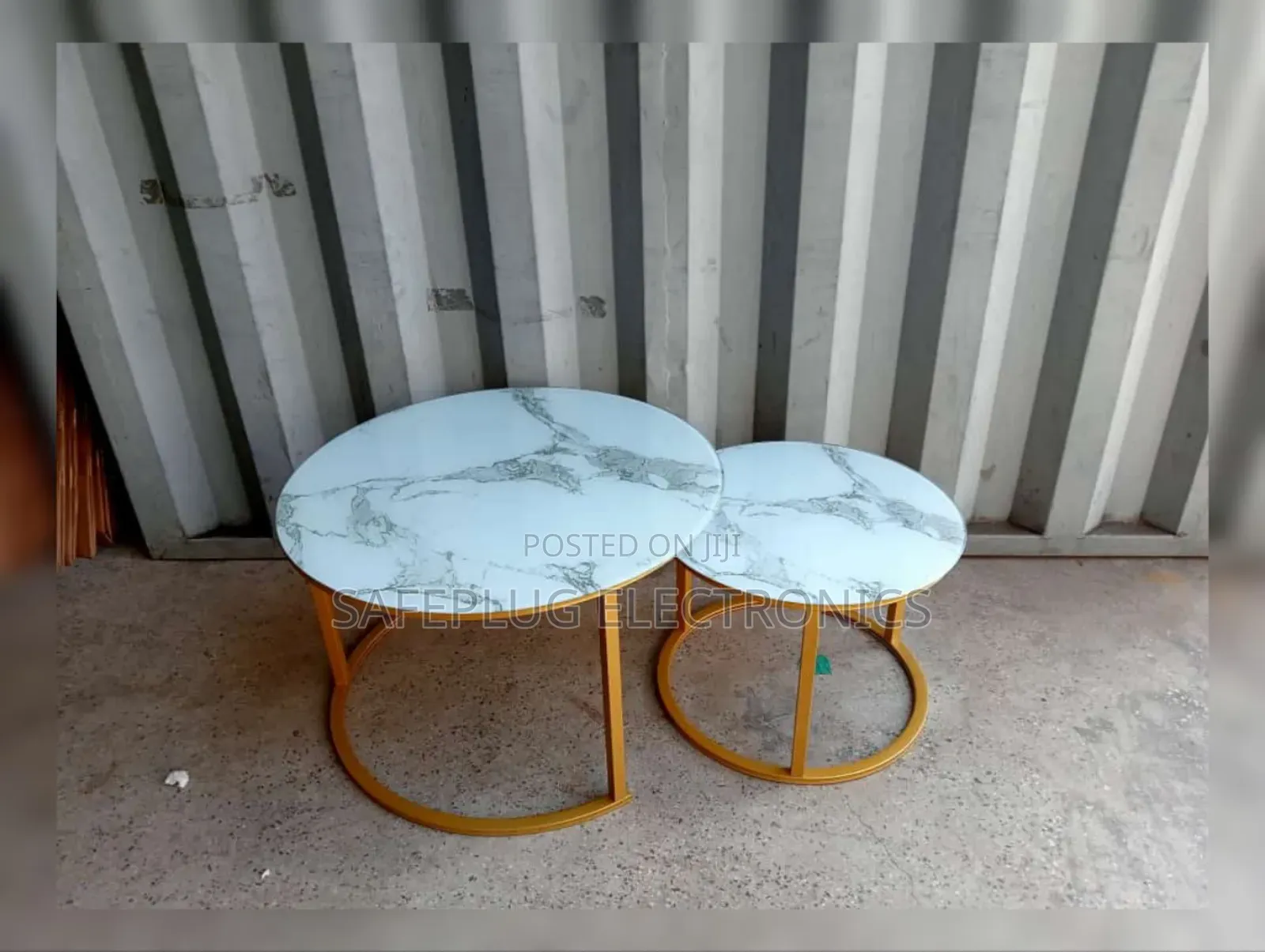 Beautiful White Marble Effect Nesting Coffee Table