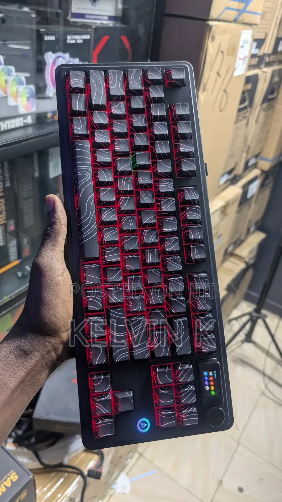 Ajazz Ak870 Plus Flaming Red Mechanical Gaming Keyboard