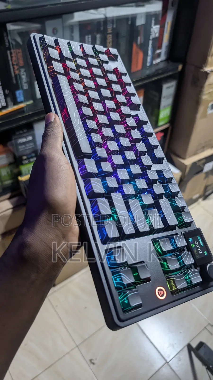 Ajazz Ak870 Plus Flaming Red Mechanical Gaming Keyboard