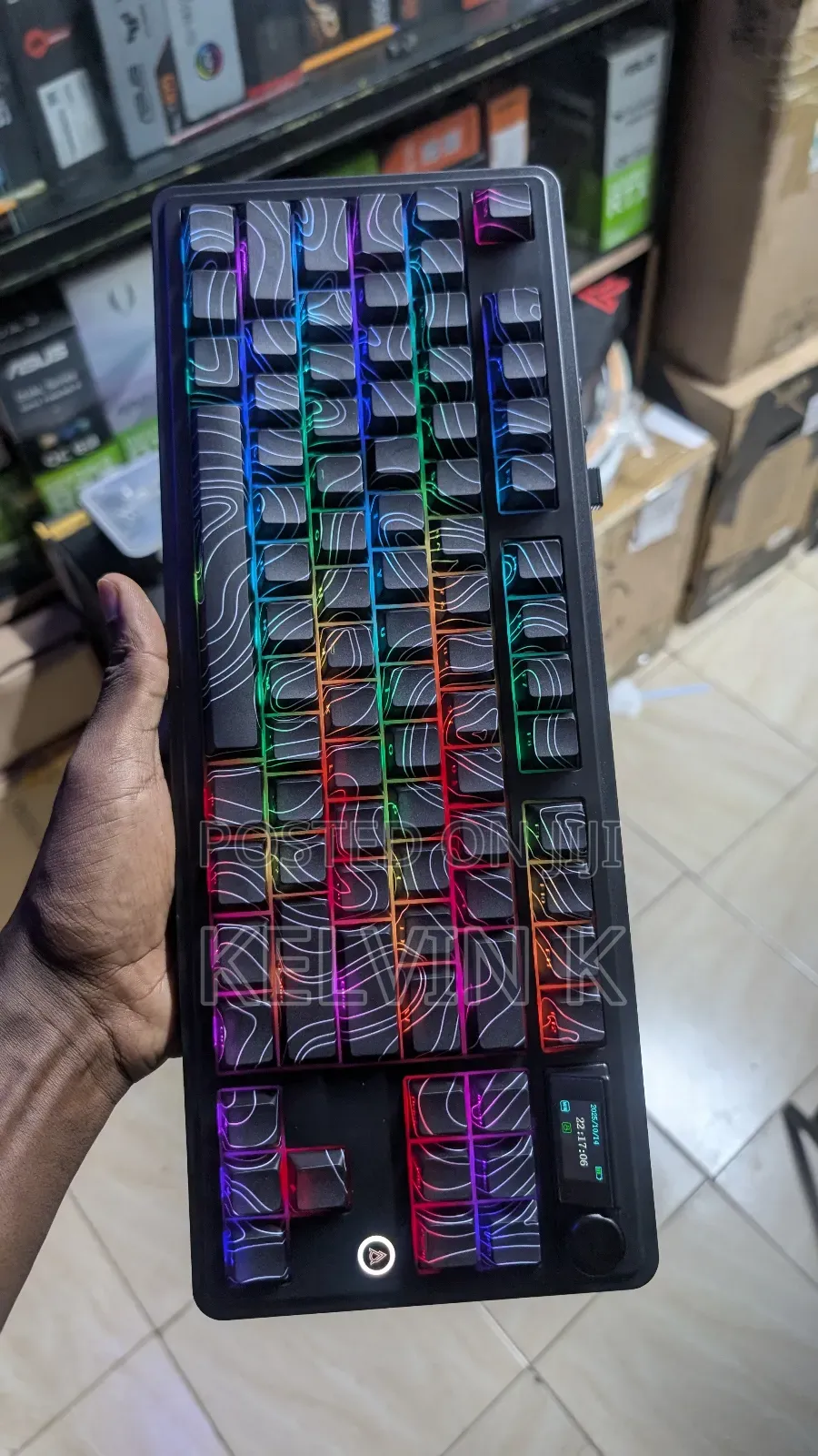 Ajazz Ak870 Plus Flaming Red Mechanical Gaming Keyboard