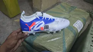 White and Blue Puma Budget Football Soccer Boots