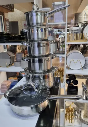 12 PCS Stainless Steel Cooking Pots.