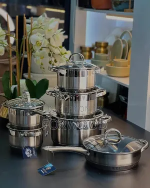 12 PCS Stainless Steel Cooking Pots.