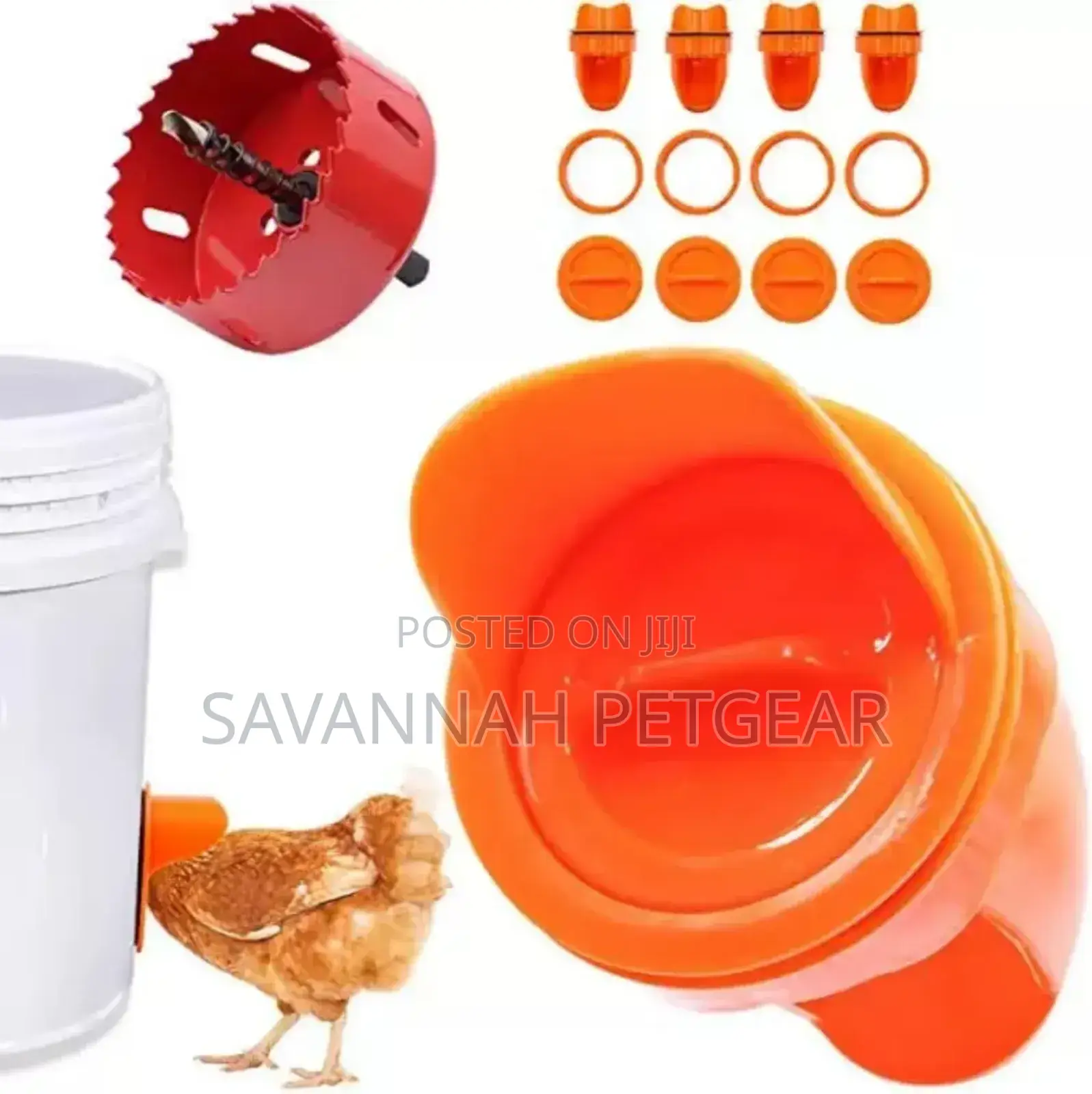 Automatic Plastic Poultry Feeders for Chicken, Broilers - 10 Pieces