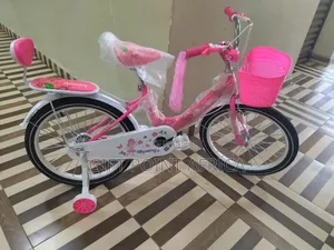 Pink Size 20" Bike With Training Wheels For Kids