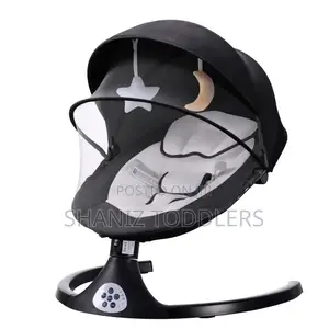 Smart Electric Baby Swing – Remote, Music, Timer Mosquito Net