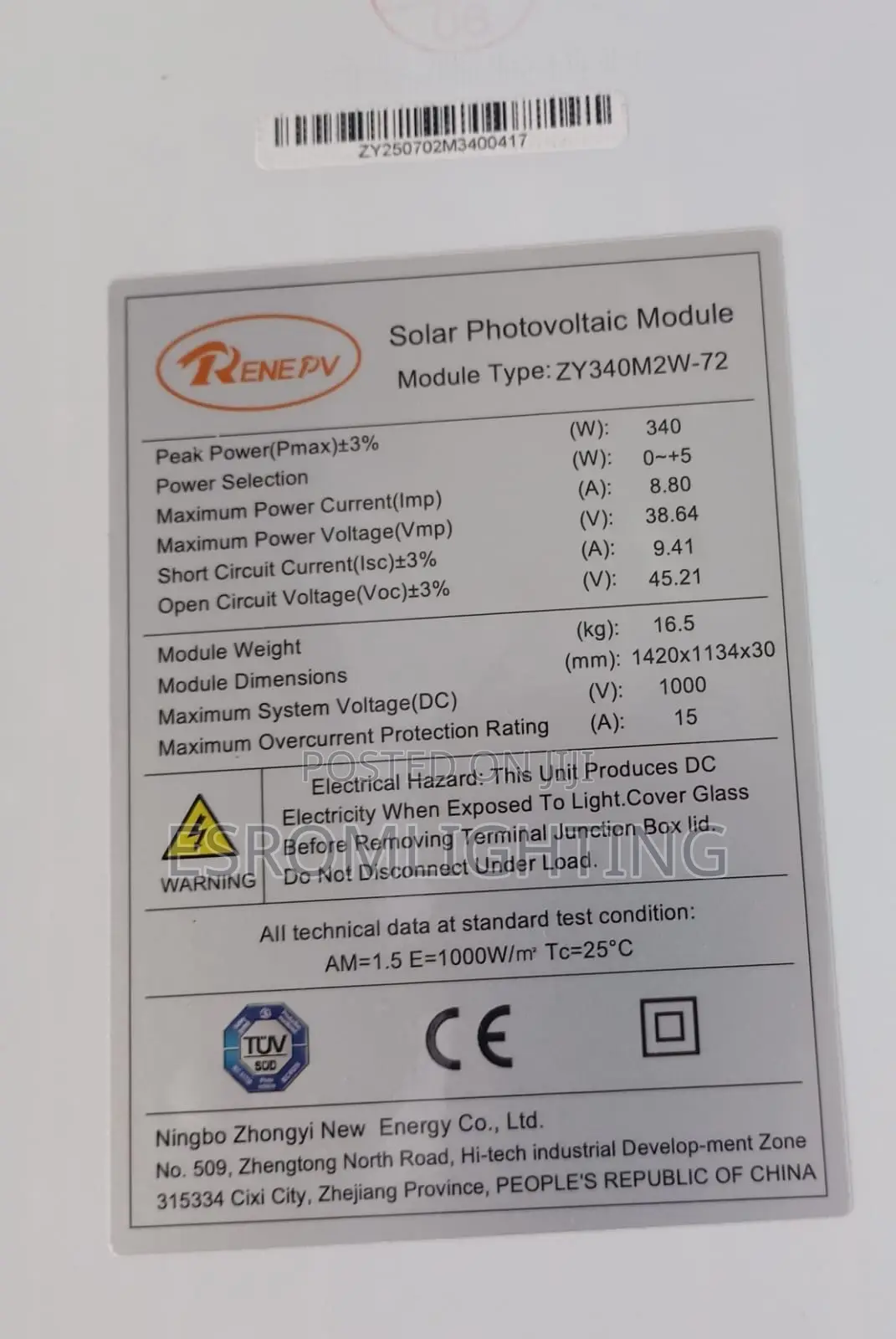 340 Watts Solar Panels