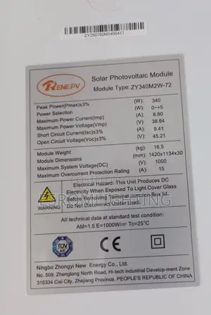 340 Watts Solar Panels