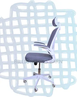 Imported White Ergonomic Office Chair — Boosts Posture Focus