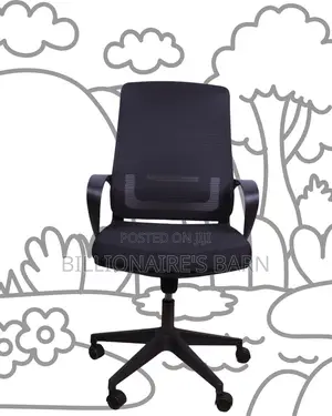Black Ergonomic Mesh Office Chair | Heavy-Duty Headrest Support