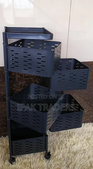 *Rotating Kitchen Organizer*
*Mettallic Vegetable Rack*
5tier