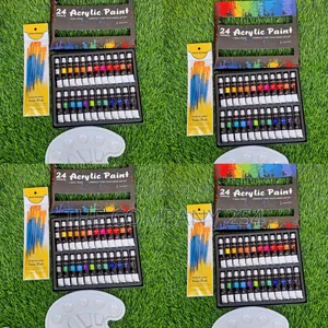 24pcs Acrylic Paint With Brushes